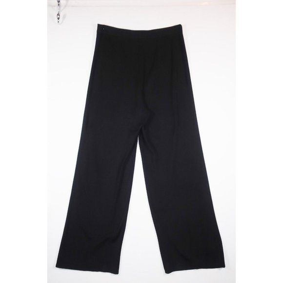 Exclusively Misook Woman Black Wide Leg Pants Pull On Acrylic Blend Size 1X - Picture 14 of 15